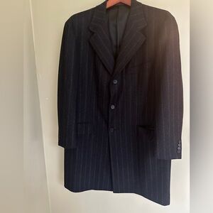 Gianluca ISAIA Napoli Wool Cashmere Car Overcoat Made In Italy Size 56 EU 46 US